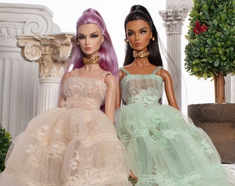 Vestido de Alicia para Rimdoll y muñeca de moda de 12" del mismo tamaño
