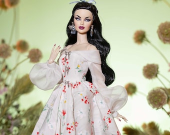 Vestido rosa inglés de la realeza de la moda, Poppy Parker, Barbie Silkstone, fr6, muñeca de moda de 12''