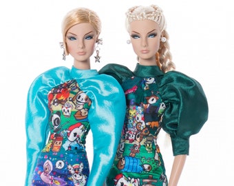 Vestido Tokidoki para Rimdoll y Fashion Doll de 12'' del mismo