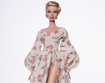 Rose dress for Rimdoll and 12'' Fashion Doll same size