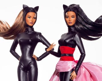 Midnight Kitty Couture for Rimdoll and 12'' Fashion Doll same size