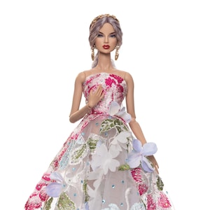 peony dress for Rimdoll and 12&#39;&#39; Fashion Doll same size