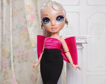 bow dress for rainbow high doll