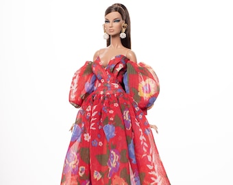 chiffon dress for Rimdoll and 12'' Fashion Doll same size