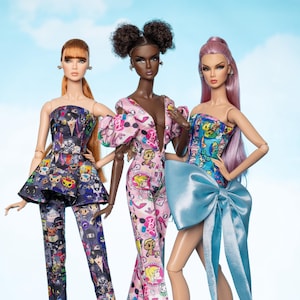 Tenue tokidoki pour Rimdoll et pour poupée mannequin 12 pouces de la même taille.