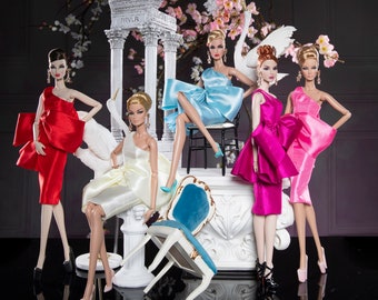 new dress for fashion royalty ,fr1 , fr2 , Poppy Parker, Silkstone doll , barbie Doll , 12" fashion doll same size