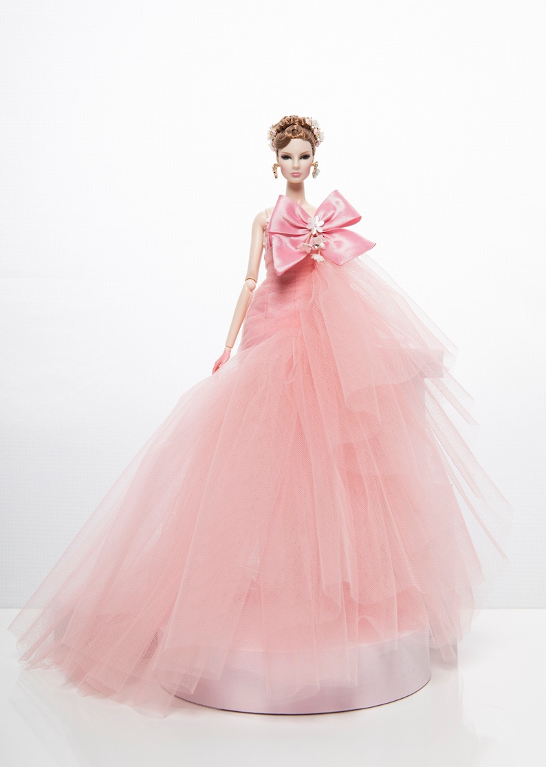 pink dress for Rimdoll and 12" fashion doll same size image 1