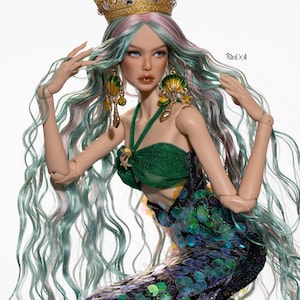 OOAK Fashion Doll – “Rosie - The Disco Siren” | Rimdoll Muse Line 16” | Handmade Headpiece | Collectible BJD