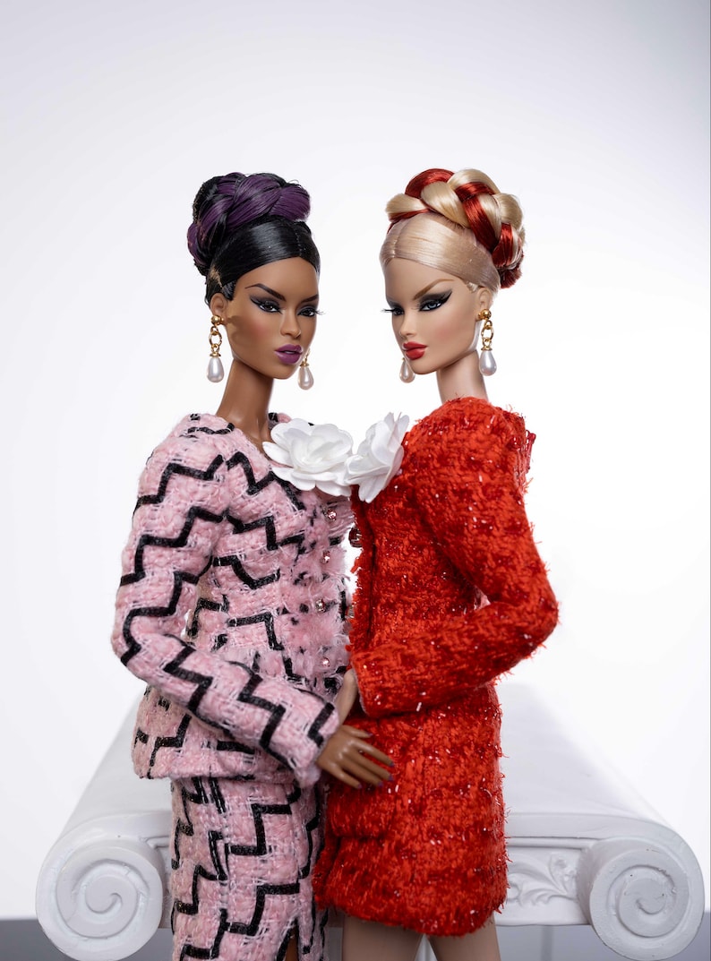 tweed dress for fashion royalty , Poppy Parker , Silkstone Barbie , fr2 , 12'' Fashion Doll image 8