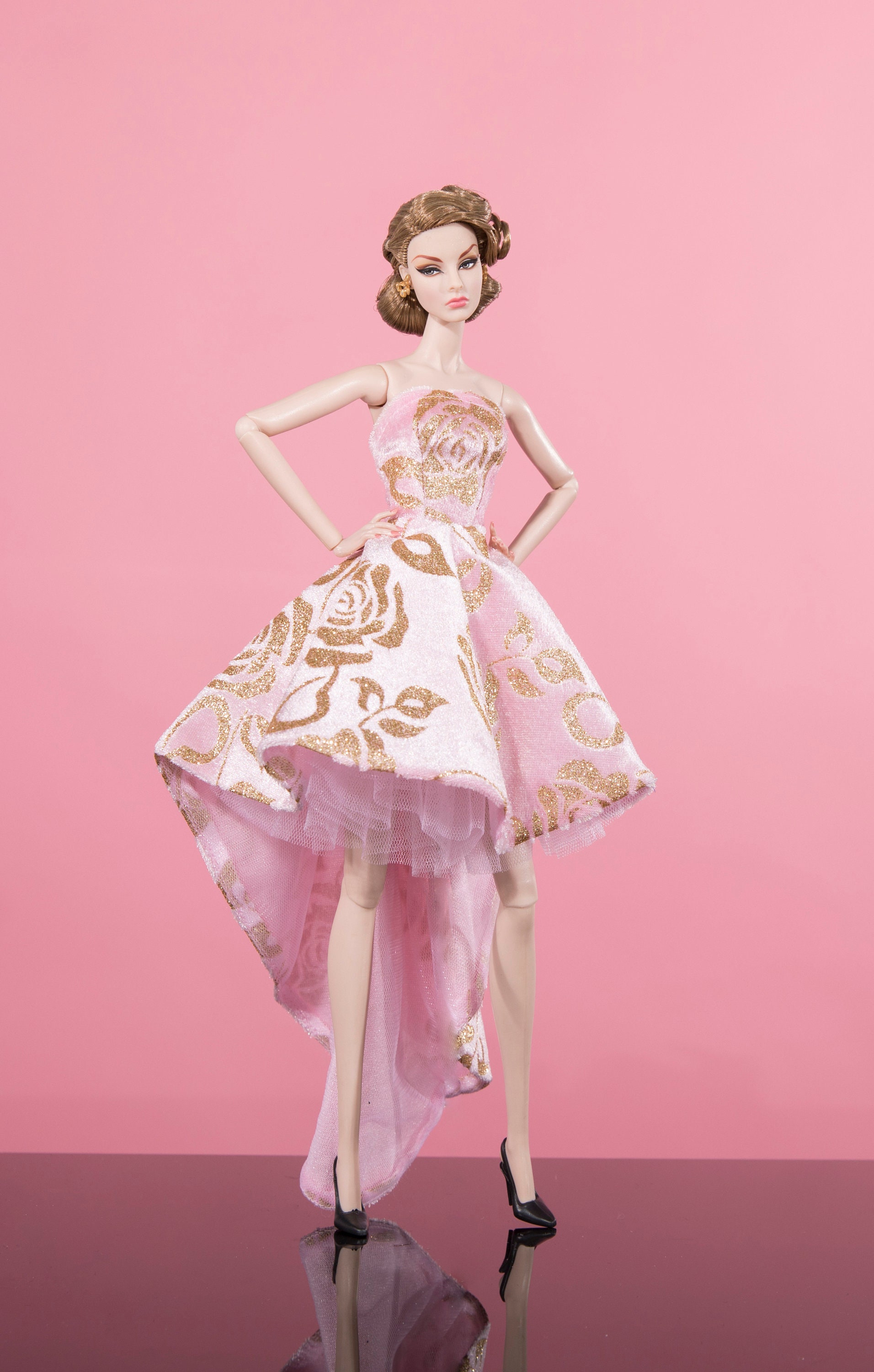Robe Barbie Antillaise N°1 vêtement pour poupée Barbie Fashion Royalty  Silkstone Poppy Parker, fait main par F3788
