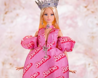 Retro Glam Puff dress for Rimdoll and fashion doll 12 same size
