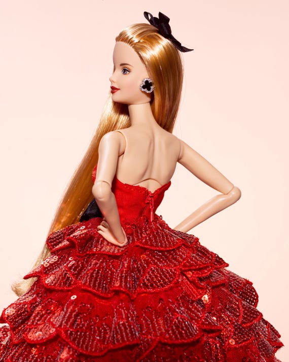 open lace back dress Crimson Nocturne