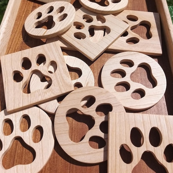 Paw Print Coasters - Dog Paw - Cat Paw - Animal Lovers Gift - Home giftware - cat gifts - dog gifts