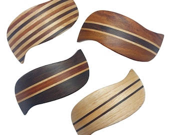 Handmade Reclaimed Wood Hair Barrette, 5th Anniversary Gift