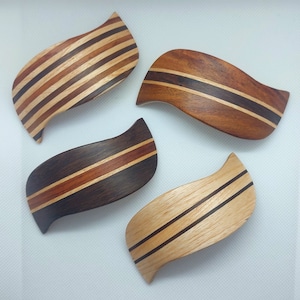 Wooden Hair Clasp, Wooden Hair Barrette, Hair Pin, 5th Wedding Anniversary Present
