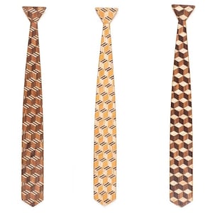 Escher Wooden Ties - Flexible Fun Unique gift for men 5th Wedding Anniversary gift by The Wooden Tie Company
