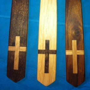 Christian Cross Gift Wooden Tie, Jesus Cross Tie, Christian gift for men, Religious gift,