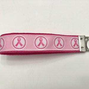 Breast Cancer Awareness Pink Ribbon Key Fob