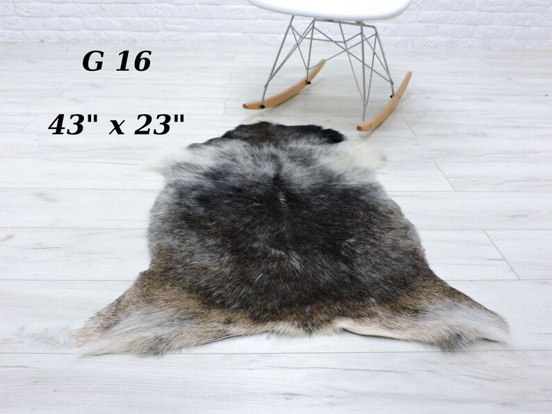 Goatskin rug real goat rug shiny hair goat leather rug pad Etsy