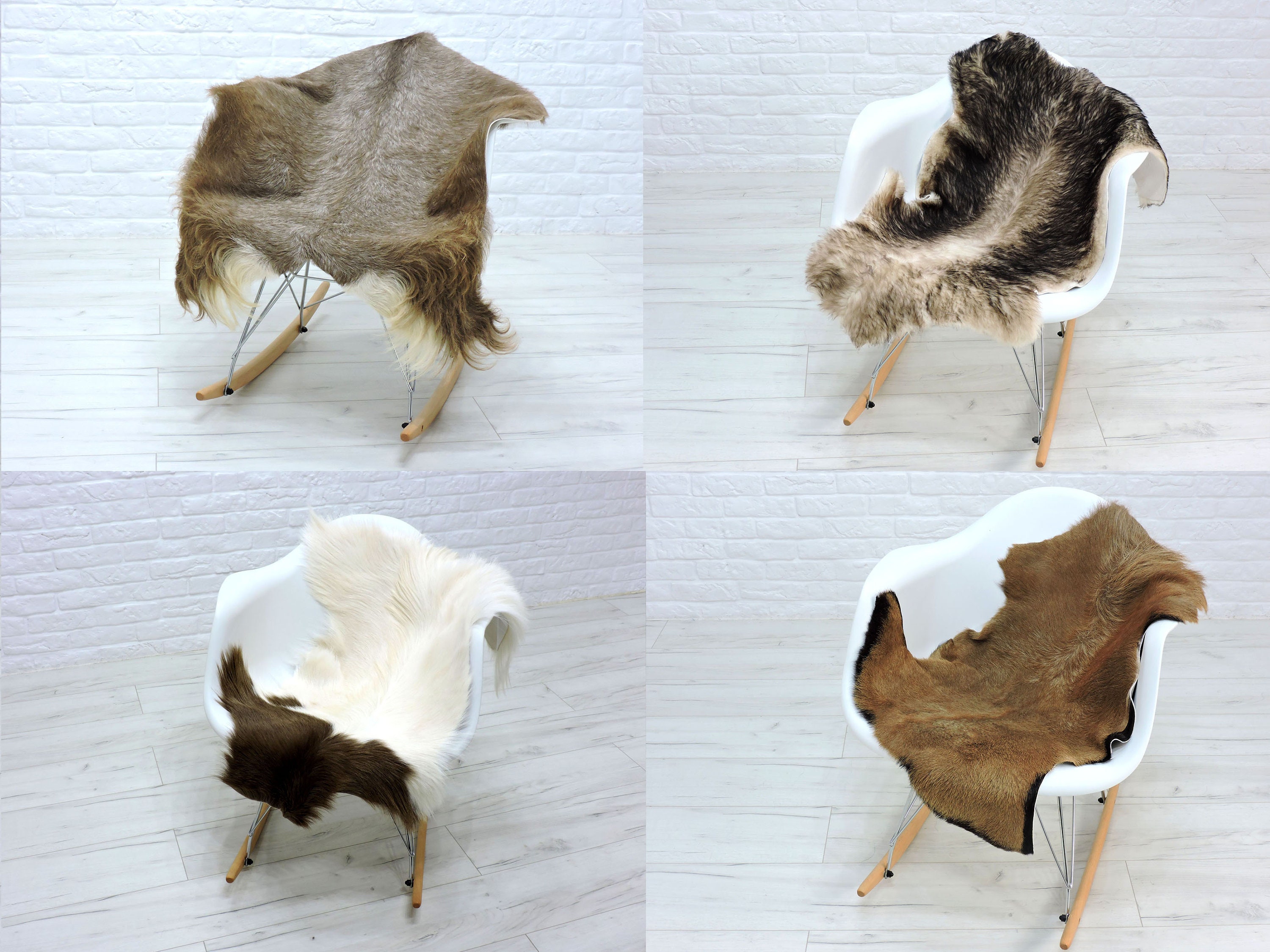 Goatskin rug real goat rug shiny hair goat goat leather Etsy