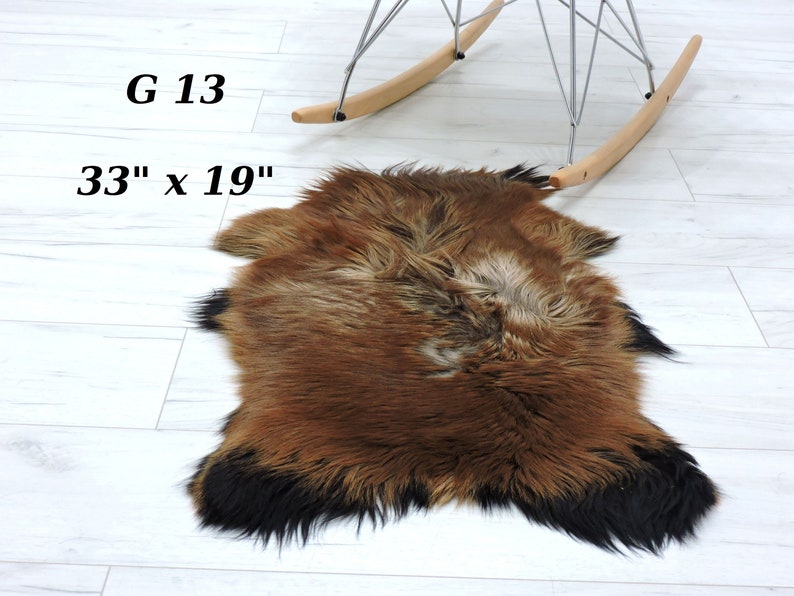Goatskin rug real goat rug shiny hair goat leather rug pad Etsy
