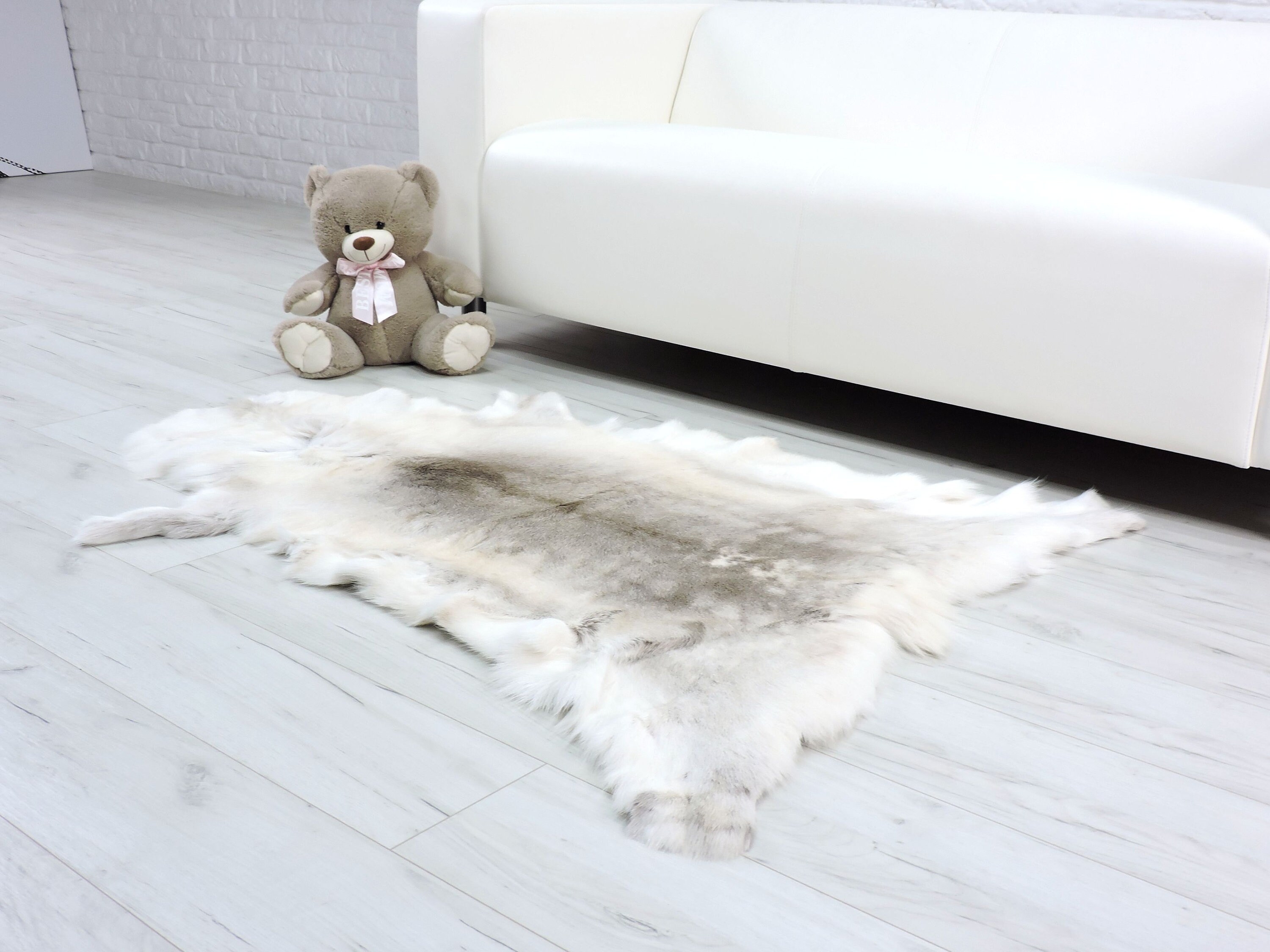 Real Reindeer skin rug genuine reindeer rug fur rug Etsy