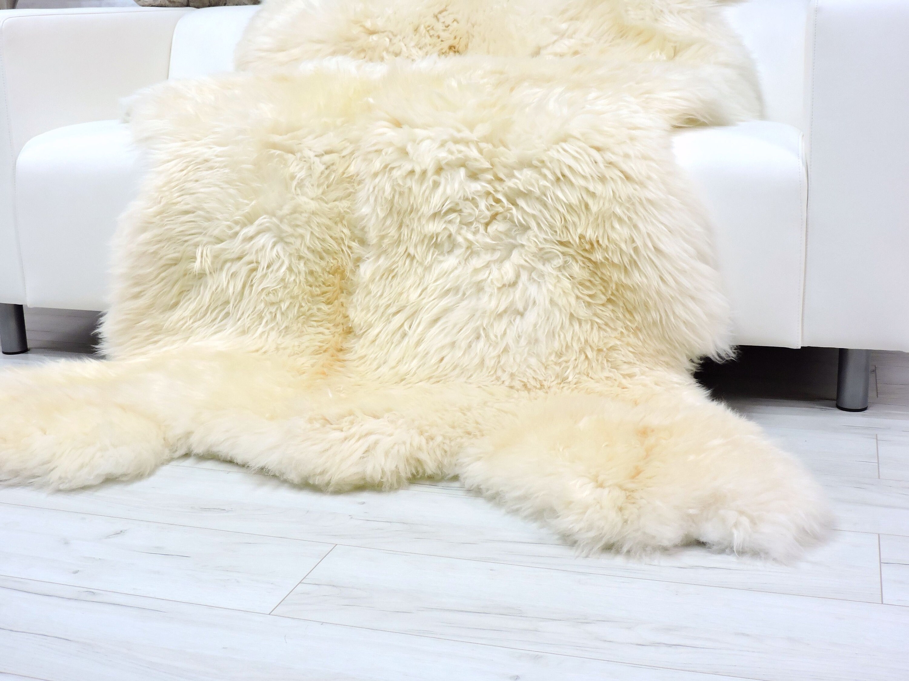 Sheepskin rug white bear skin rug shag rug fur rug area Etsy