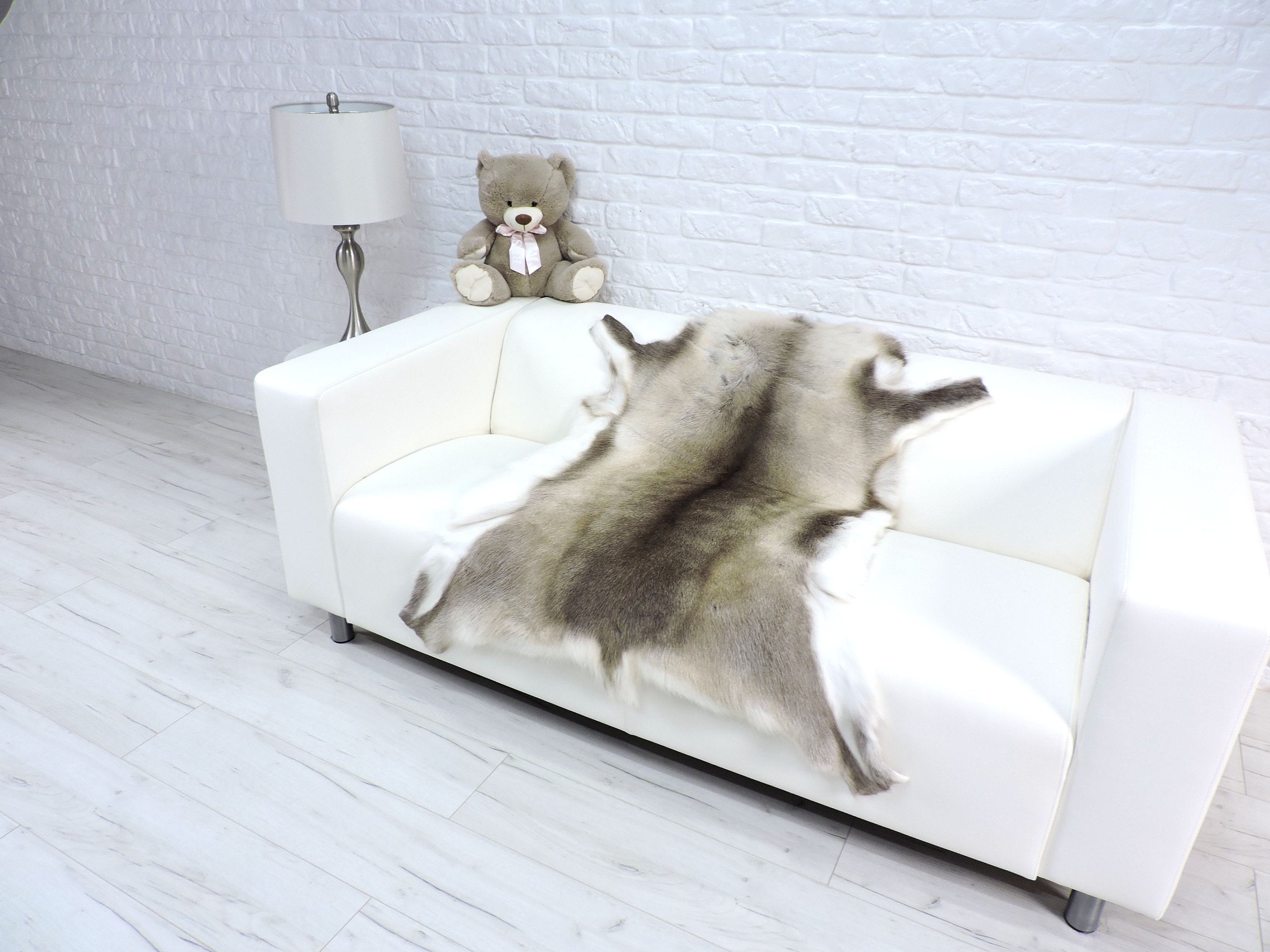 Real Reindeer skin rug genuine reindeer rug fur rug Etsy