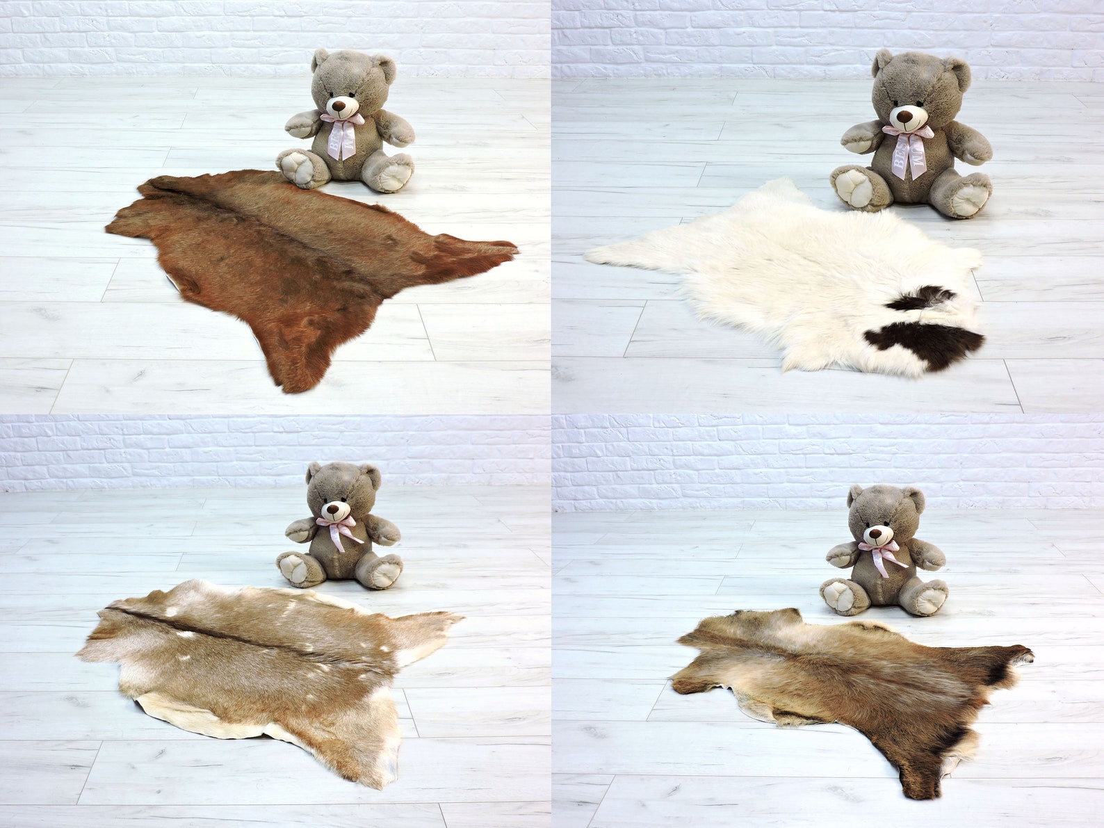 Goatskin rug real goat rug shiny hair goat leather rug pad Etsy