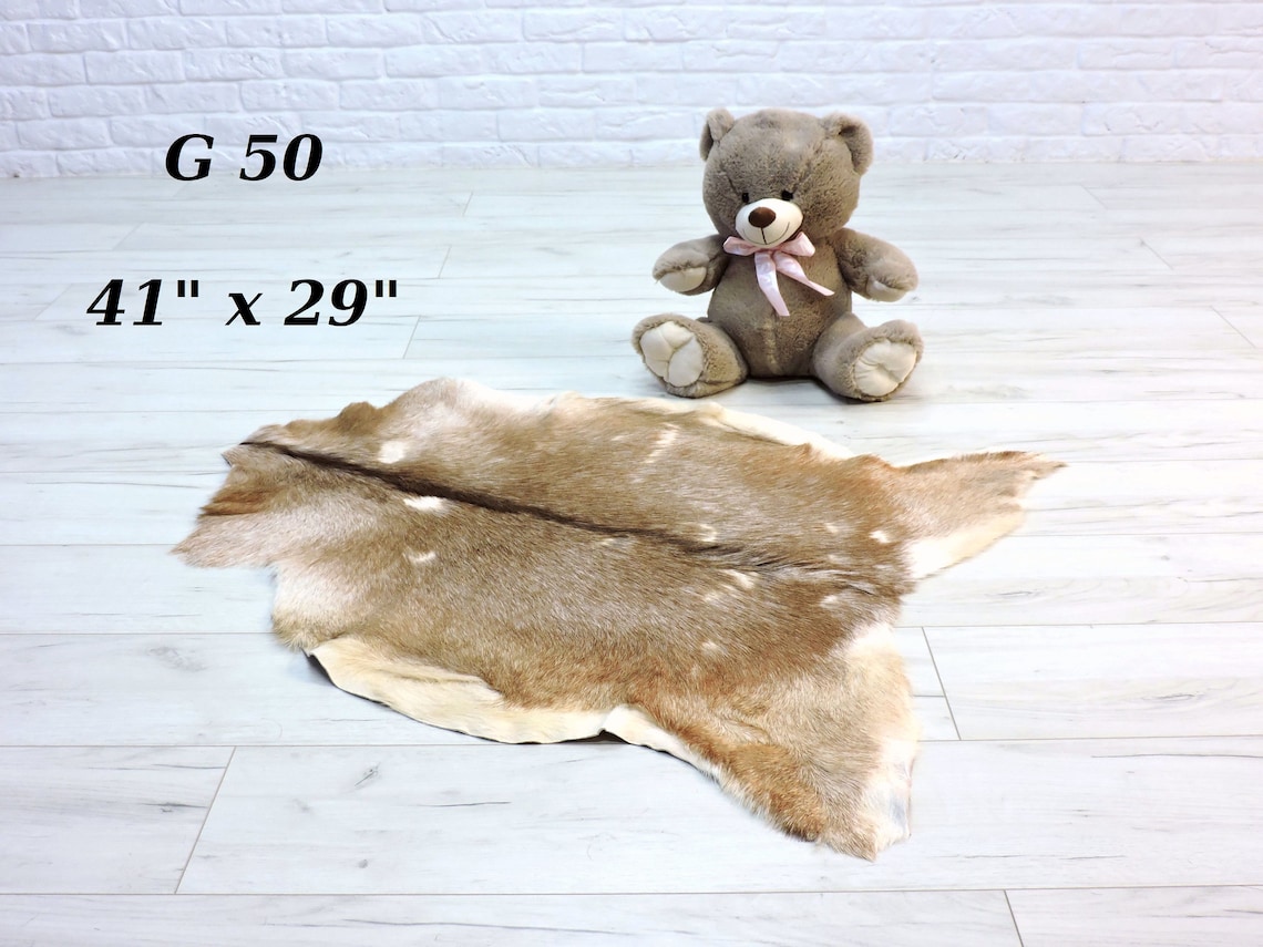 Goatskin rug real goat rug shiny hair goat leather rug pad Etsy