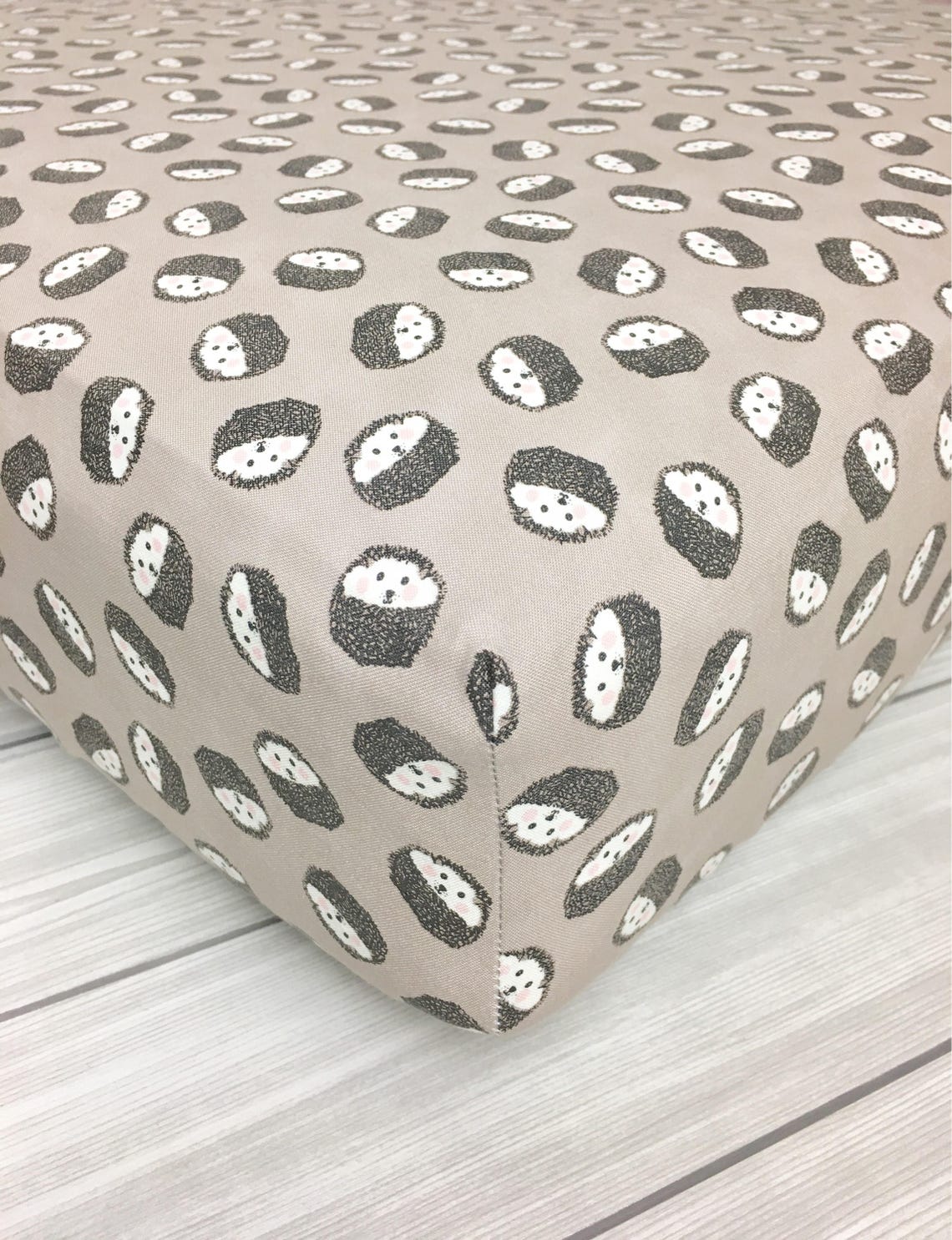Hedgehog Crib Sheet // Woodland Crib Sheets // Forest Crib Etsy