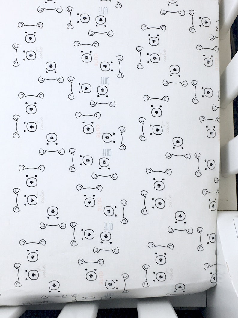 monochrome nursery bedding