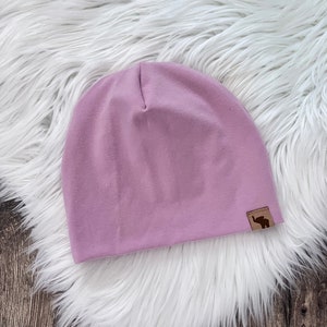 Berry Pom Beanie // Mauve Purple Beanie // Baby Girl Beanie // Toddler Beanie // Newborn Beanie // Fall Beanie // Winter Cold Weather Hat image 2