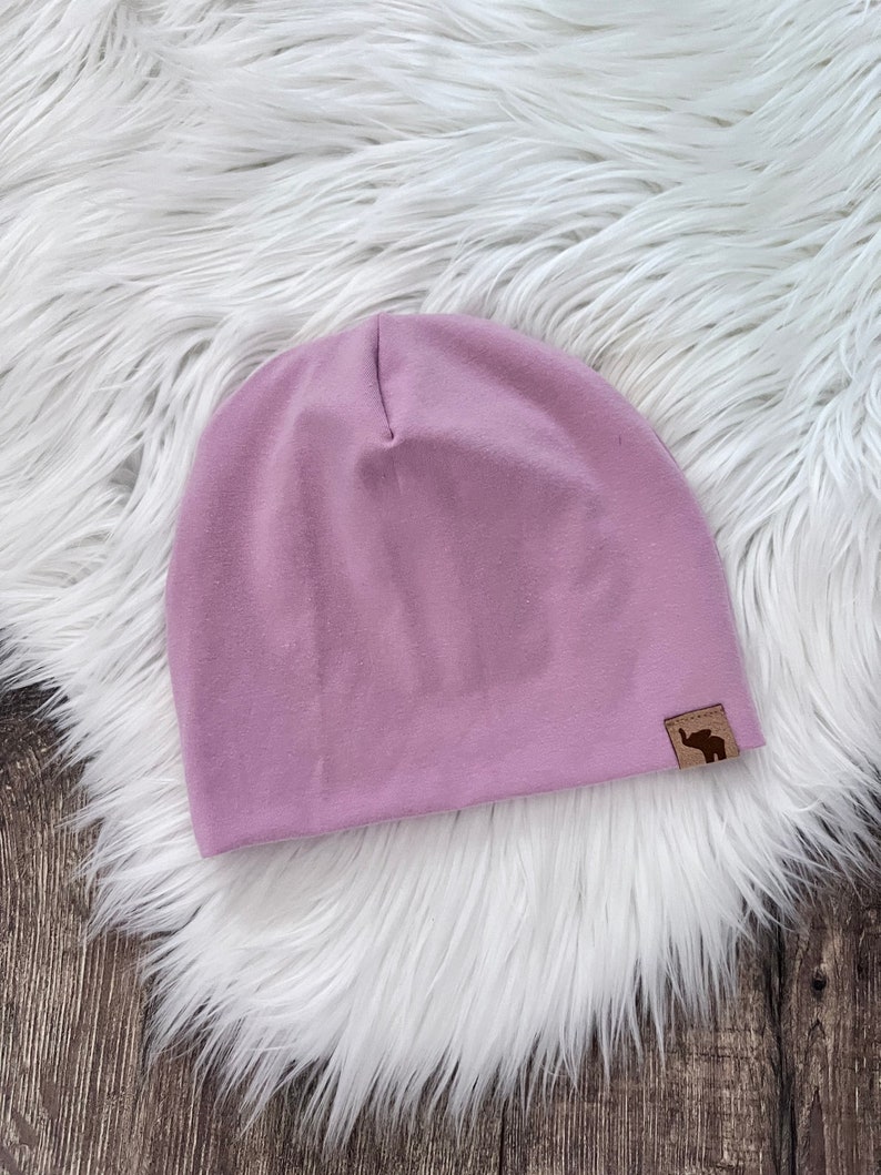 Berry Pom Beanie // Mauve Purple Beanie // Baby Girl Beanie // Toddler Beanie // Newborn Beanie // Fall Beanie // Winter Cold Weather Hat image 2