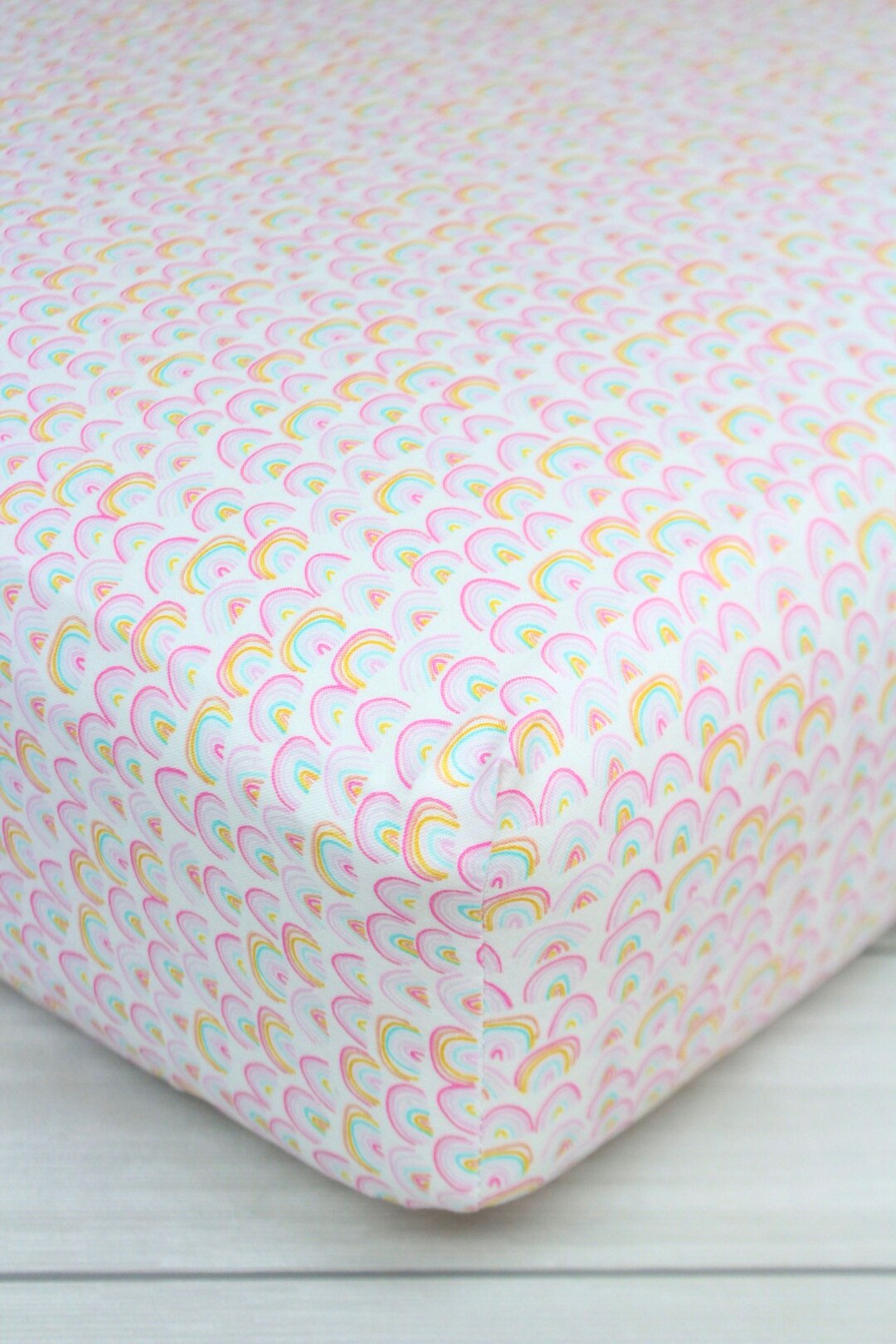 Mini Rainbows Crib Sheet // Rainbow Baby Bedding // Rainbow Etsy