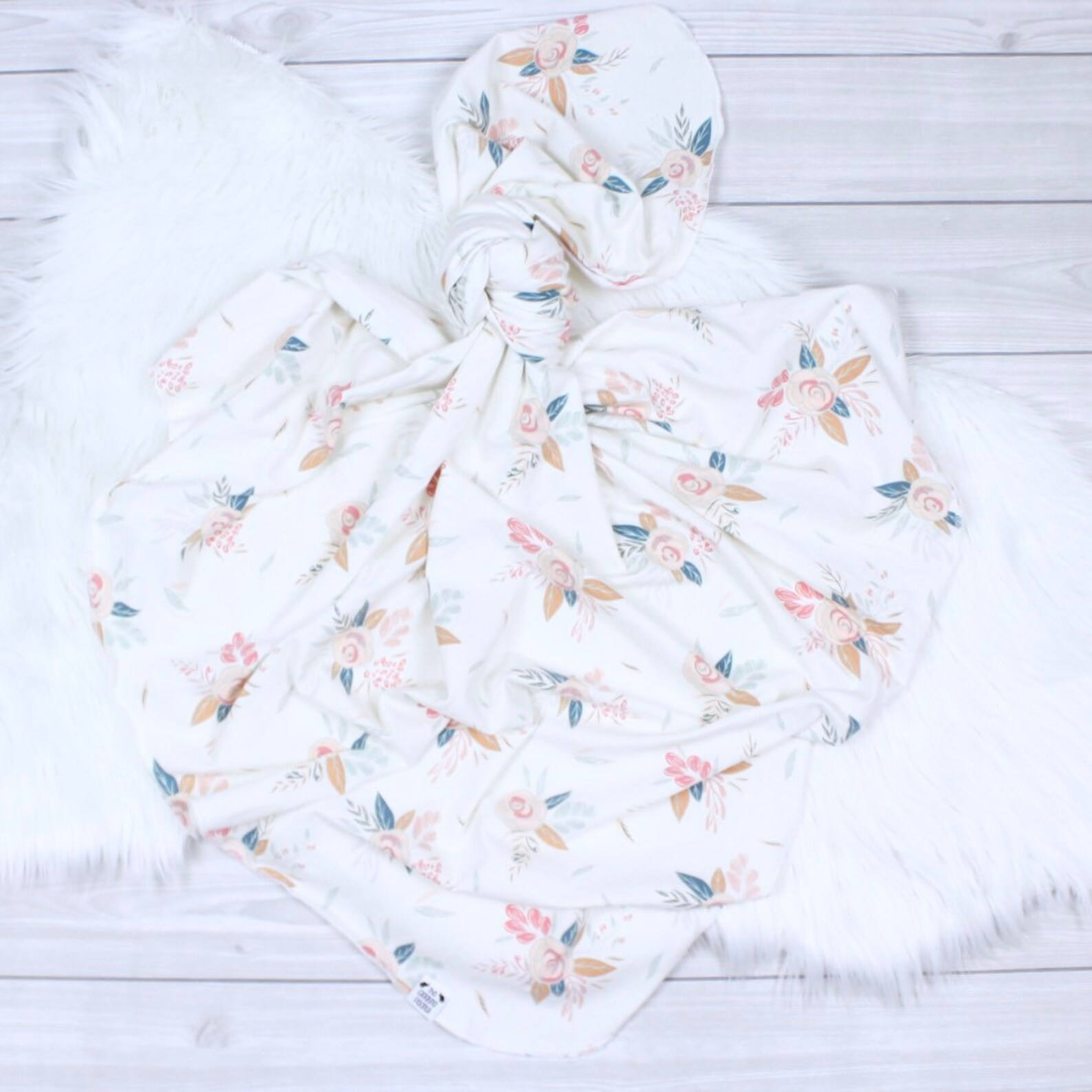 Floral Blossoms Swaddle Set // Floral Swaddle // Baby Girl Etsy