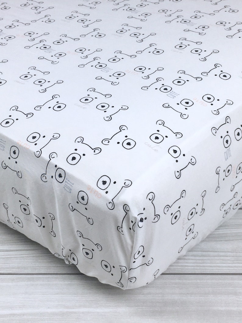 monochrome nursery bedding