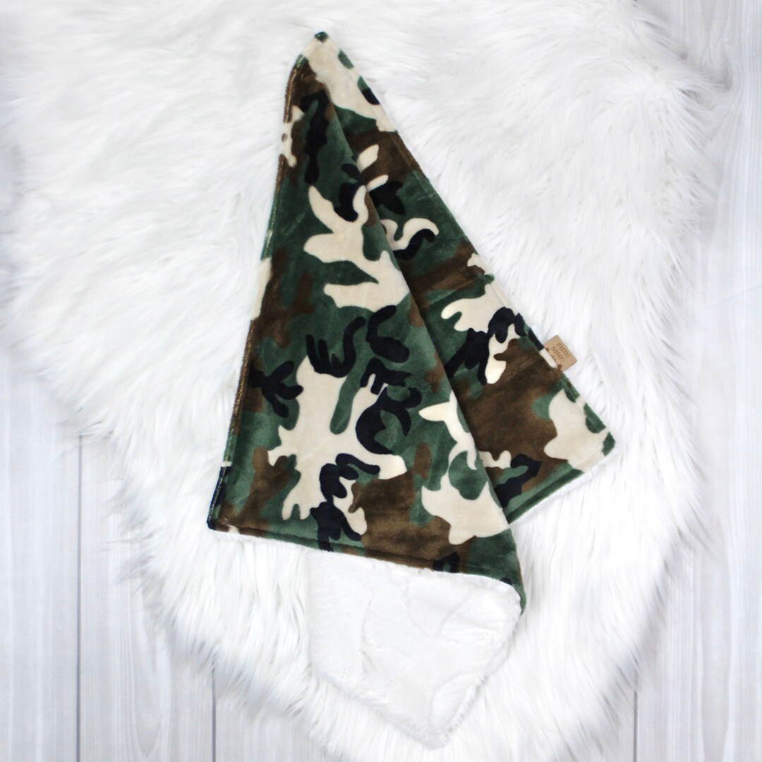 Camo Lovey Blanket // Camouflage Baby Blanket // Neutral Etsy