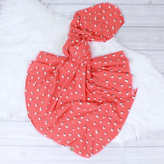 strawberry swaddle blanket