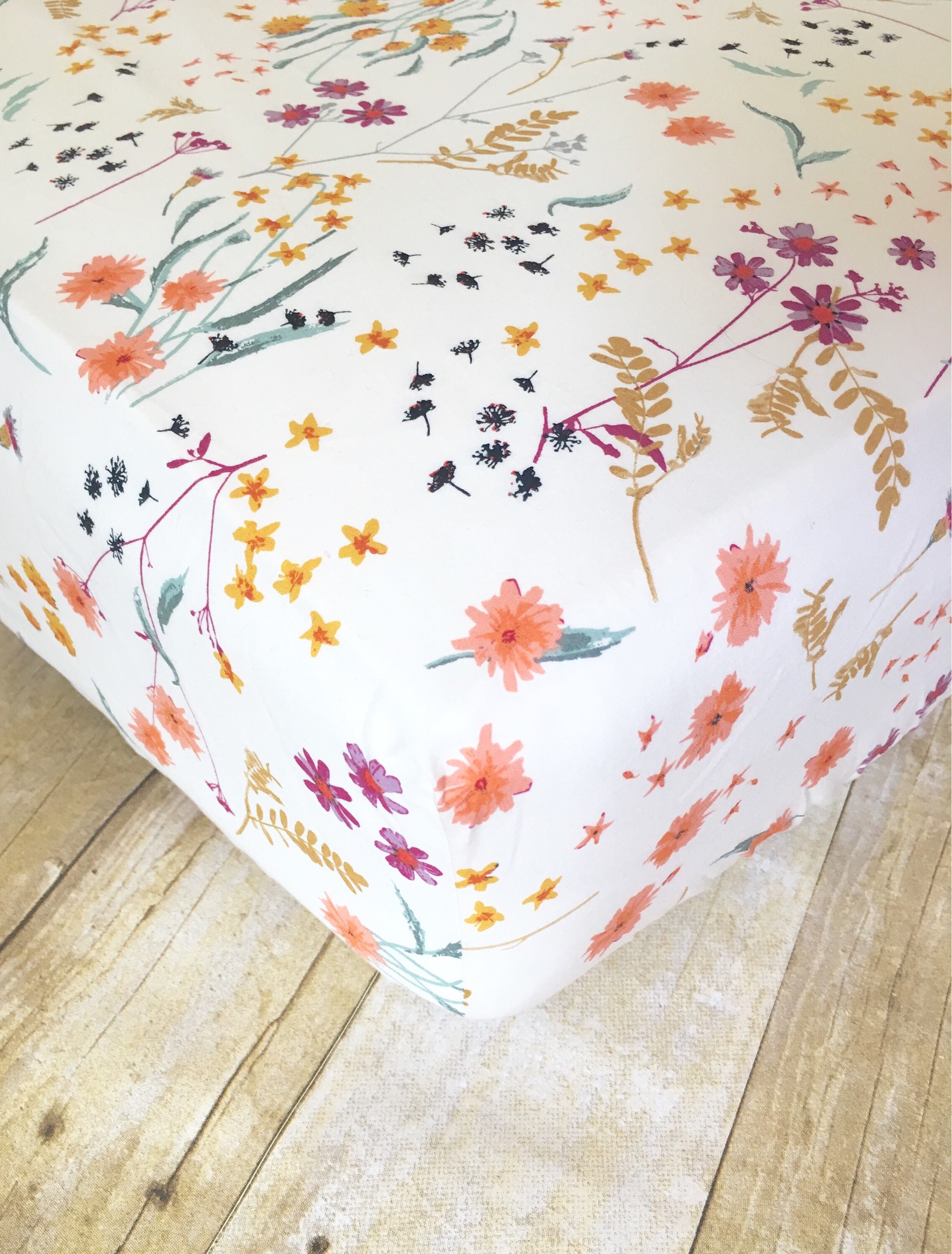 wildflower crib sheets