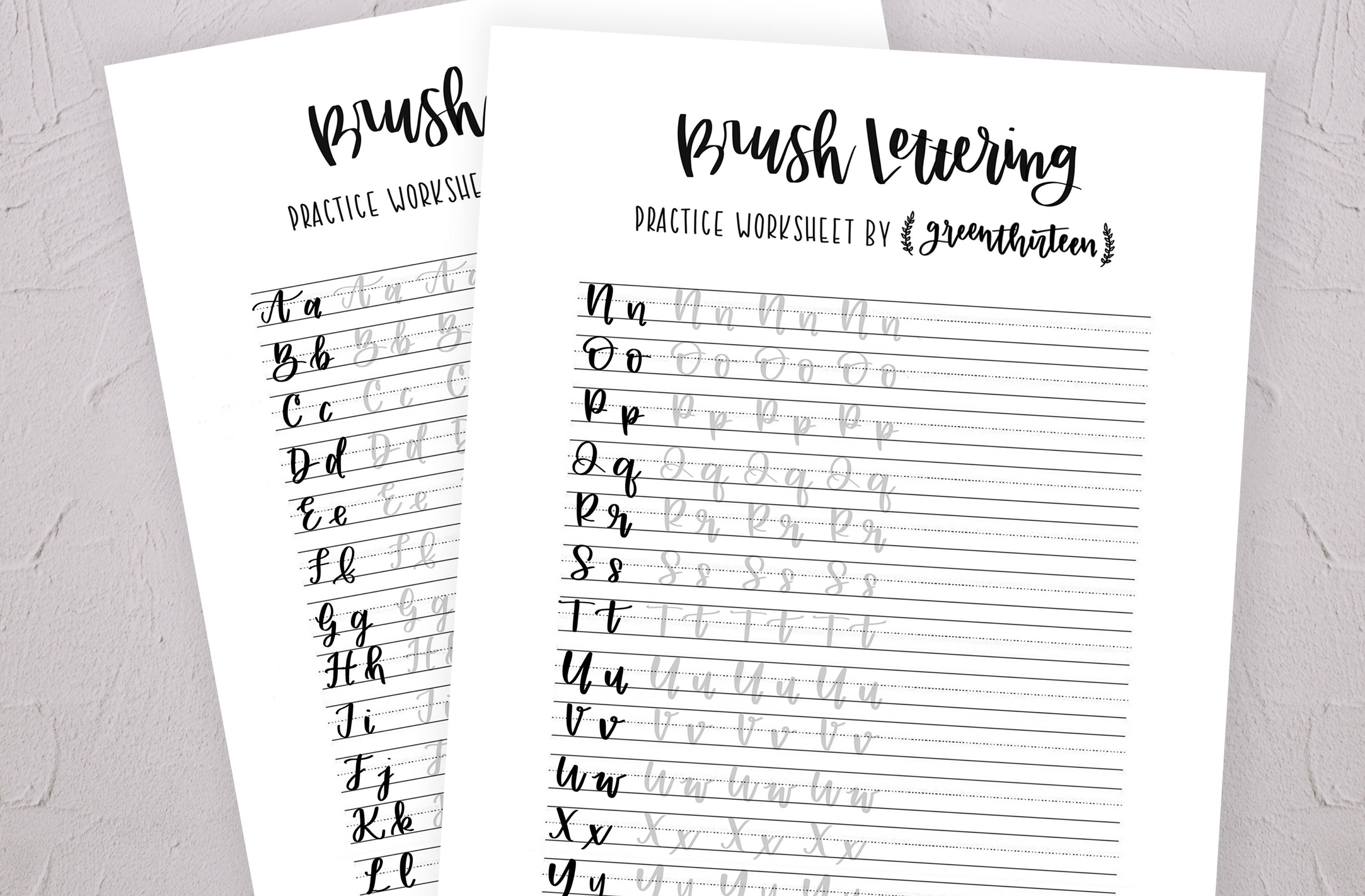 Brush Lettering Practice Worksheet Calligraphy Hand Lettering Practice