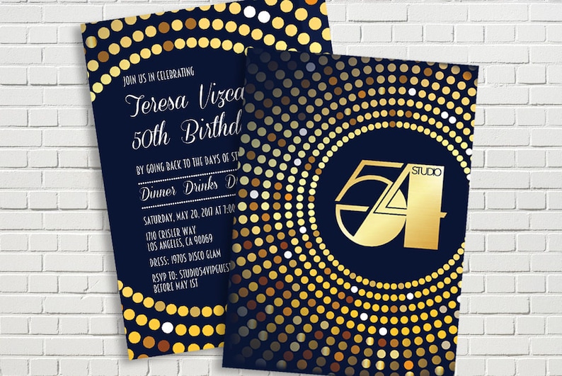 Disco Party Disco Invitation Studio 54 Invitation Studio 54 Party 70s