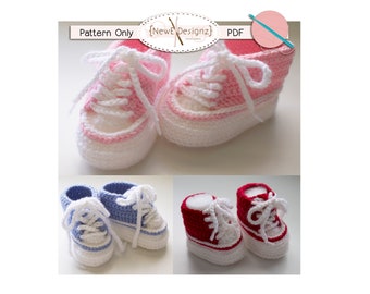 Crochet Baby High Top Bootie Pattern, Instant PDF Download