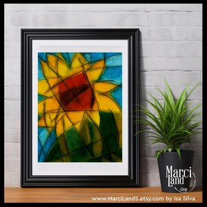 SUNFLOWER - GIRASSOL ** FLOWER, Flower Print, Wall Print, illustration print, Print, Wall art, Art Print, Poster