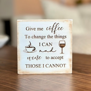 Mini custom wood sign, tiered tray decor, let all that you do be done in love sign, funny coffee wood sign, small rustic wood sign