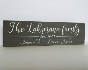 Custom Family name wood signs, custom wood signs, Personalized wood signs, Family established wood signs, rustic home decor, farmhouse decor