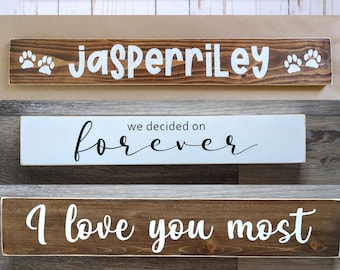 Custom wood signs for inspirational phrase, family name sign, business sign, Personalized home decor gift, custom rustic farmhouse sign