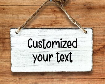 Custom Mini Wood Sign: Rustic Door Hanger, Reserved Seating
