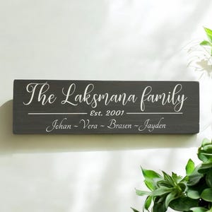 Custom Family Name Wood Sign: Rustic Farmhouse Decor