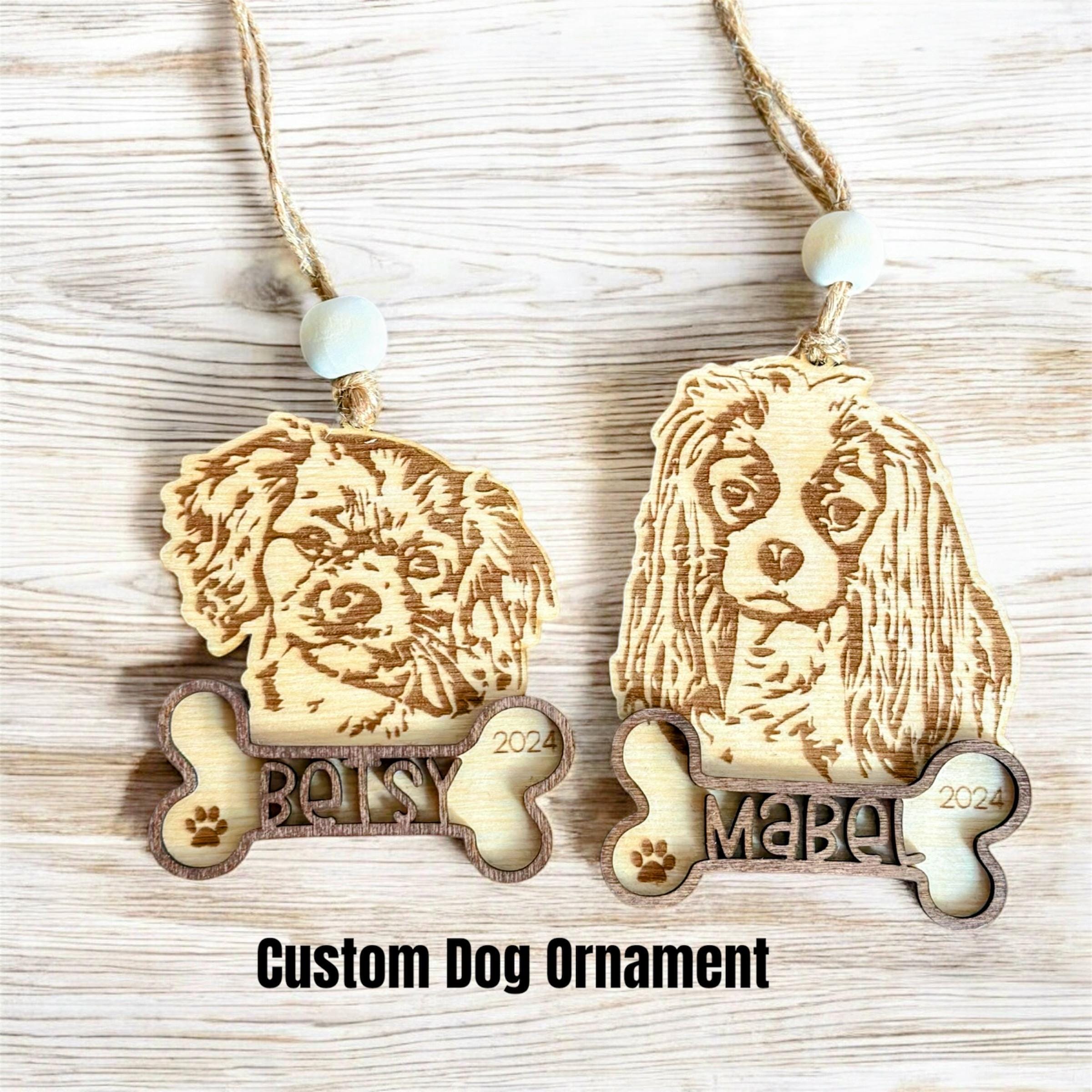 Personalized Dog Picture Christmas Ornament, Custom